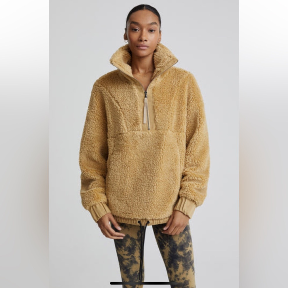 Varley Appleton Half-Zip Pullover | size S |Mustard Gold